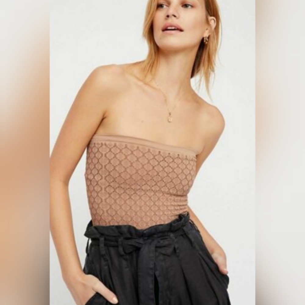 Free People Honey Textured Tube Top